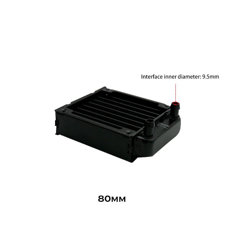 Алюминиевый радиатор G1/4'' для ПК с водяным охлаждением, корпус компьютера, кулер для GPU CPU RAM, вентилятор, радиатор 60/80/90/120/240/360 мм, черный/белый