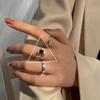 925 Silver-Plated Irregular Plain Ring for Women - Korean Simple & Trendy Design, Non-Fading