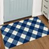 Preppy Buffalo Plaid Print Doormat Soft Durable Floor Mat for Indoor Outdoor Entrance Porch Home Decoration Decoration Chambre