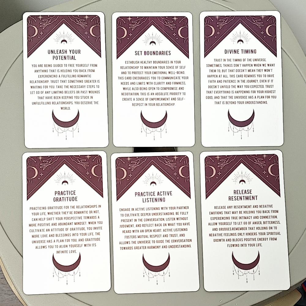 10.3*6см Колода карт Оракул Космические Связи 54 шт. Карты Оракул, Вдохновленные Вселенной для Любви и Отношений