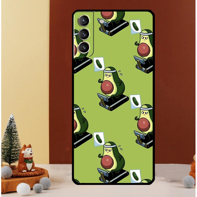 Милый Мультяшный Авокадо Фитнес Чехол Для Samsung Galaxy S24 S26 Ultra S21 S22 S20 S23 S25 Ultra S10 Plus S25 FE Чехол Funda
