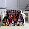 Band Logo Music Rock and Roll Logo Pattern Blankets Ren's High Quality Flannel Blanket Soft Comfortable Home Travel Blanket#