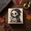 Durable Wood Tissue Dispenser Halloween Wooden Napkin Holder for Table Decor, Decorative Organizer Dispenser, Decor Cartoon Freestanding Paper