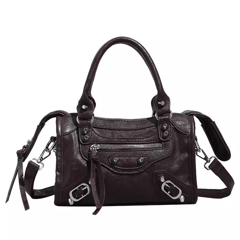 Women's Studded Biker Crossbody Shoulder Bag