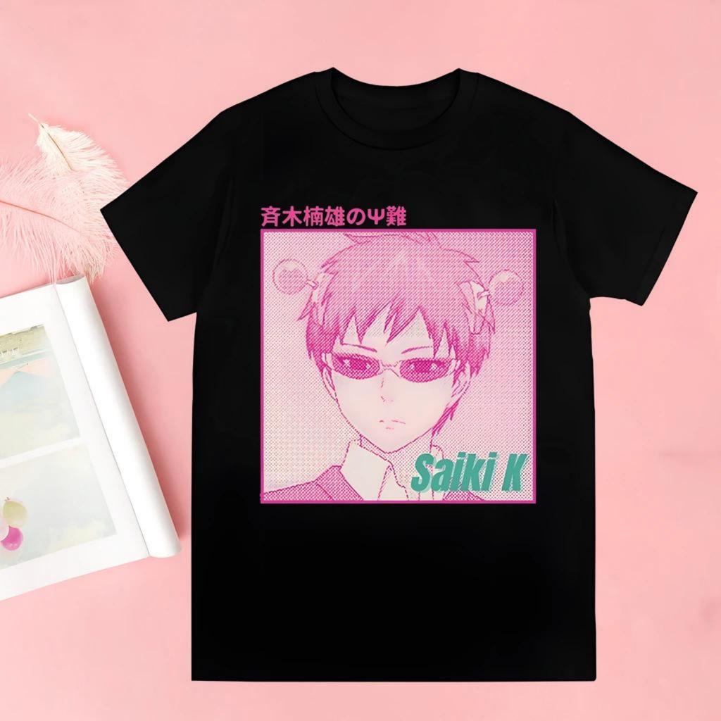 Футболка Saiki K Kusuo No Psi Nan для мальчиков, Harajuku, графические топы, каваий, мужская, Катастрофическая жизнь Сайки Кусуо, футболка, дропшиппинг