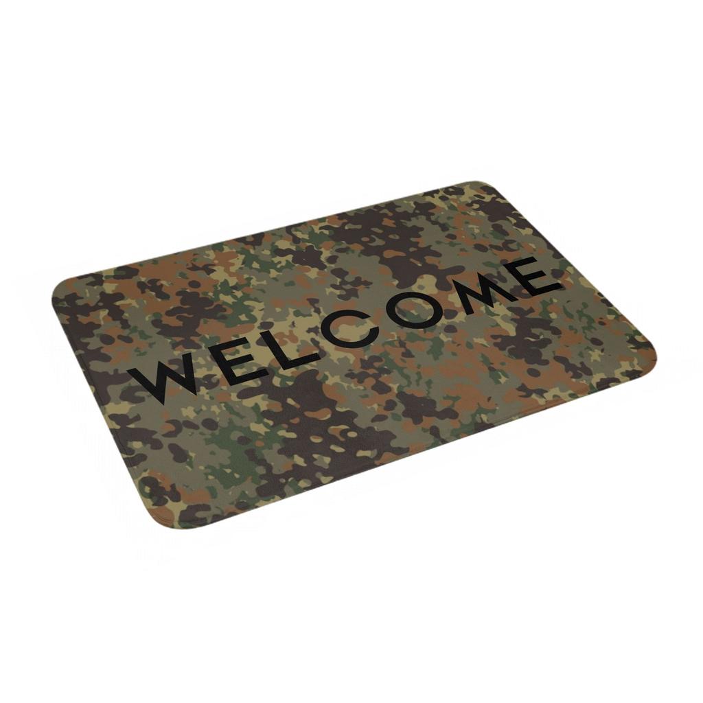 Камуфляж Flecktarn Напольные Коврики для Двери Ванной Кухни Противоскользящие Уличные Военный Камуфляж Коврик для Порога Ковер для Туалета Коврик для Ног