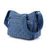 Women's Bag Nylon Crossbody Bag Lightweight Large Capacity Embroidered Line Single Shoulder Backpack Multifunctional Middle-aged Mother Bag