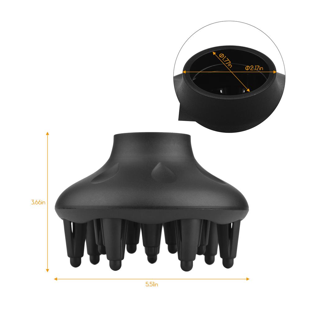 Универсальный диффузор для фена для вьющихся, волнистых волос, насадка для фена для сушки феном 1,77 дюйма