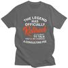 Легенда ушел в отставку Официальная футболка для мужчин с надписью 'Officer Officially Retirement' Футболки с коротким рукавом Облегающая одежда