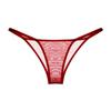 Womens See Through Mini Thongs Lace Mesh Sheer G-String Ultra-thin Panties