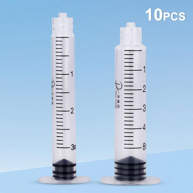 10Pcs No Push Rod Syringe Needle Tubes Threaded Design Replacement for Hydrolifting Injector Spa Skincare Operation