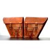 Saddle Bags Motorcycle Two Bags Side Pouch Brown Leather Pouch 2 Panniers 'New'