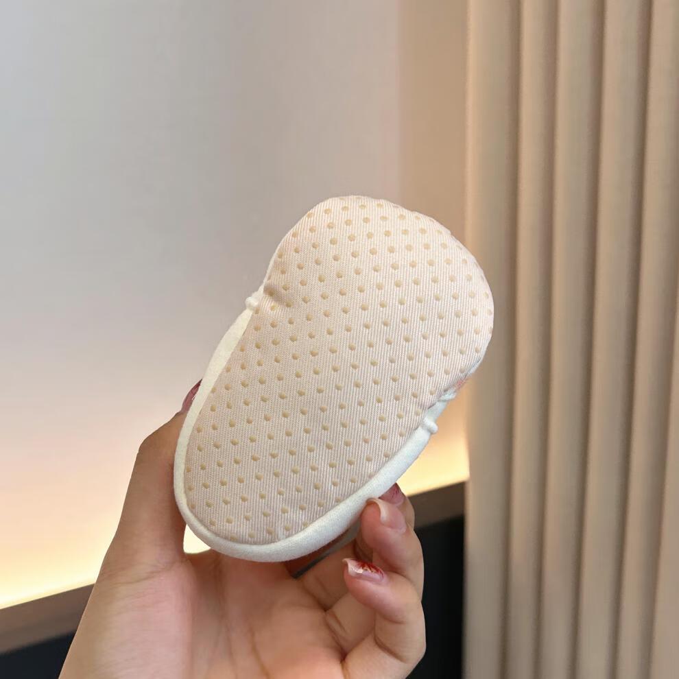 Бархатные хлопковые туфли для девочек: Мягкая подошва, Эластичная резинка, Нескользящие чехлы для обуви на Осень/Зиму (0-1 год)