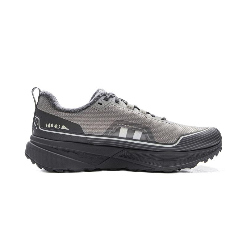 Li Ning Outdoor CF Флис Модные Простые Амортизирующие Износостойкие Походные Ботинки Унисекс Походные Ботинки Гравийно-Серый Холодно-Песочно-Черный AHCV085-12