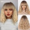 Женский натуральный короткий парик блондинки с челкой из синтетического волокна, натуральный косплей, повседневная одежда, парик длиной до плеч