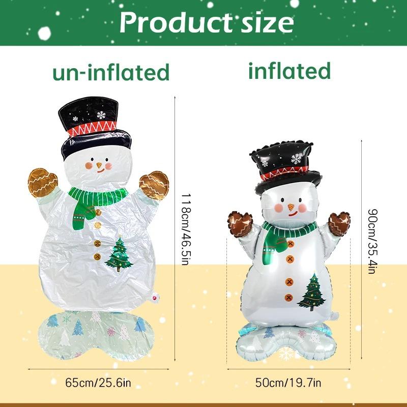 Надувной фольгированный стоящий шар Санта Клаус для украшения рождественской вечеринки