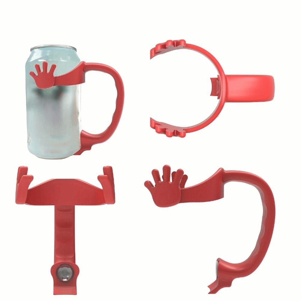 Palm Design Soda Can Handle with Suction Cup Soda Can Grip Portable Soda Can Support  Party