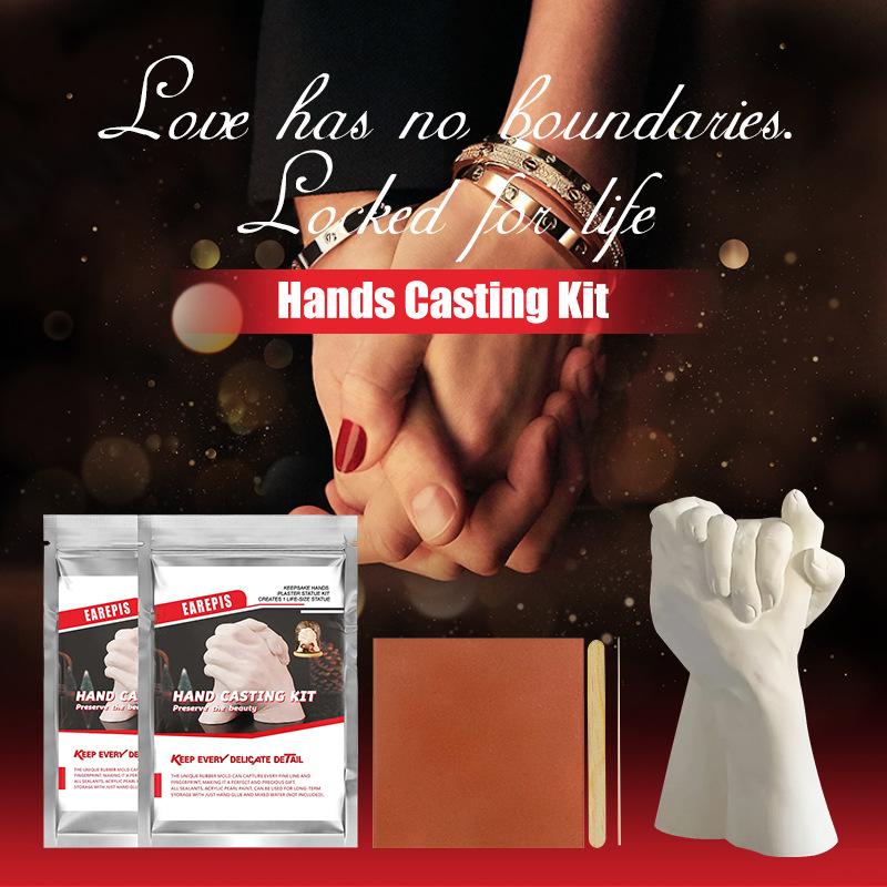 3D Handprint & Footprint Casting Kit, DIY Craft Gift Set,Clone Powder Model Powder Set for Anniversary, Valentine'S Day,Keepsake
