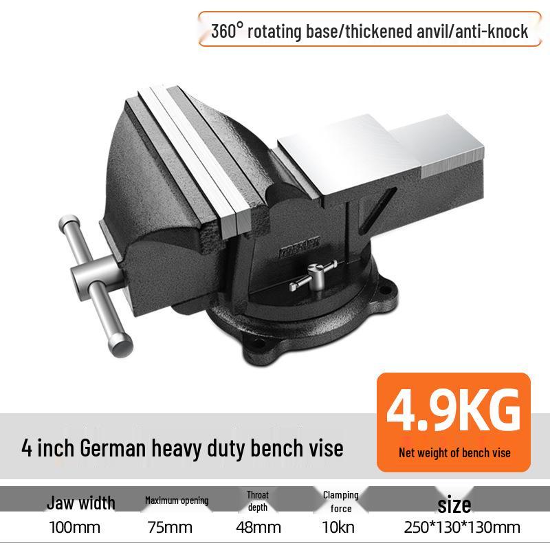 Green Forest Heavy-Duty Multi-Function Workbench Vise - Small Industrial Grade Flat Clamp