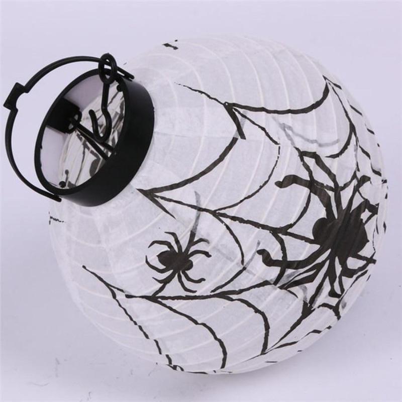 Halloween LED Paper Pumpkin Bat Spider Hanging Lantern Light Holiday Christmas Party Lamp Home Decor CDN