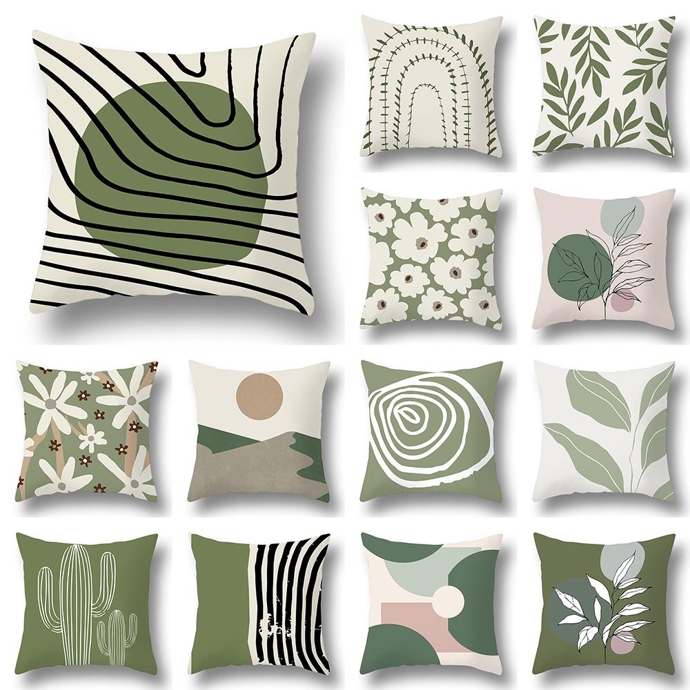 Свежий принт в скандинавском стиле, украшение для дома, гостиной, дивана, квадратная подушка, наволочка