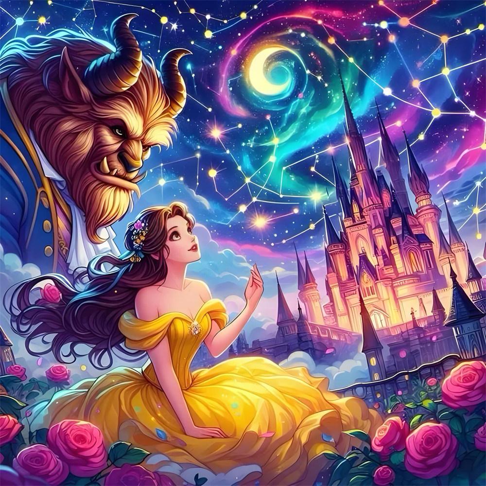 Disney 5D Алмазная живопись Красавица и Чудовище Вышивка крестом Мозаика Набор для украшения дома Наклейка на стену DIY Ручная работа Подарок