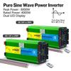 8000W (Peak) 12V To 220V 4000W Rated Power Pure Sine Wave Inverter with Display For Truck RV Home Solar Off-Grid System