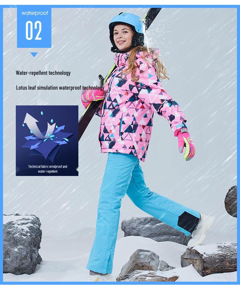 Women's North & South Ski Suit: Windproof, Waterproof, Warm, Mountaineering & Skiing Suit for Outdoor Sports.