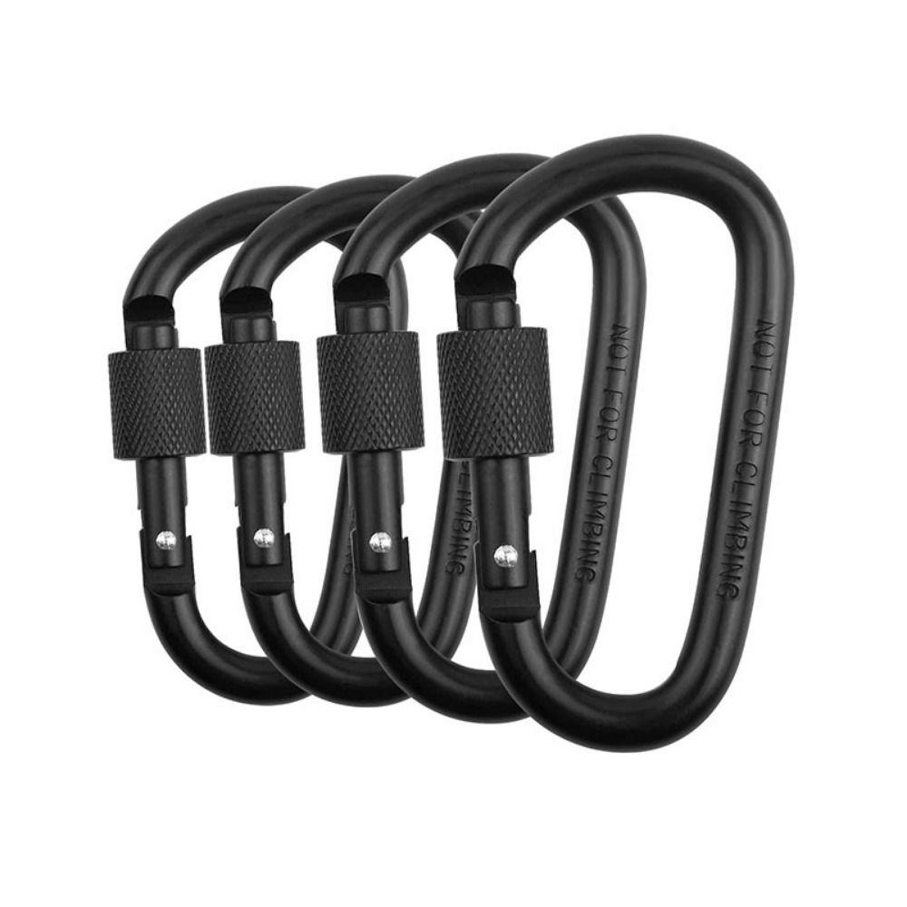 1/2/5pcs with Lock Hammock Hook Aluminum Alloy Shopping Bag Clip Hook New D-Ring Carabiners