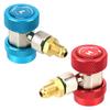 Quick Coupler Connector Adapter Car Air Conditioner Fluoride Converter Adjustable R134A High Low 2Pcs Car Accessories
