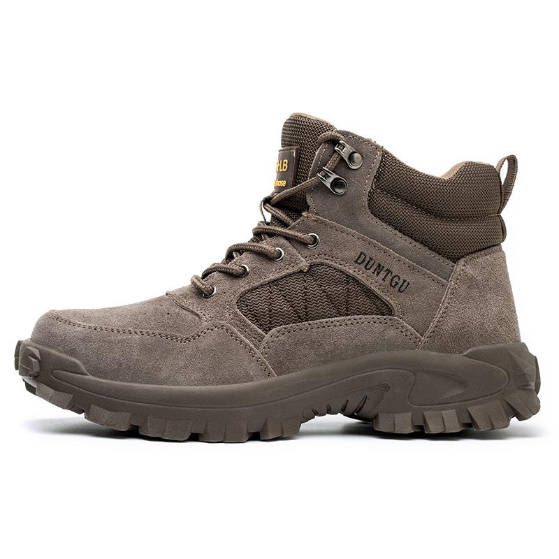 Labor Protection Shoes Men's Four Seasons Breathable Type Anti-Smashing and Anti-Penetration Steel Toe Cap Soft Bottom Safety Shoes