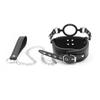 Black Posture Collar O Ring Gag Chain Leash   Restraints Collars & Leashes