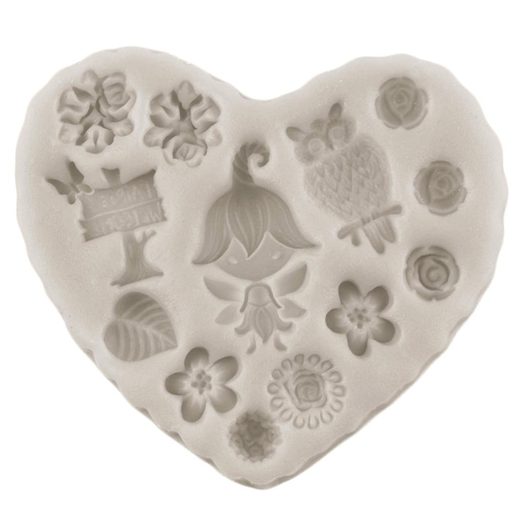 Сказочный сад, гном, домашние силиконовые формы, дверные и оконные формы для помадки, цветы, грибы, украшения торта, кексы, конфеты, шоколадные формы