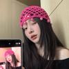Ажурные крючком полые кисточки вязаная шапка круглые бусины этнический стиль шляпа одежда аксессуары