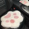 Удобная Подушка на Сиденье с Рисунком Кошачьих Лапок Теплая Плюшевая Подушка на Автомобильное Сиденье Автоаксессуары