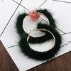 Girls Atmospheric Hyperbole Women Mink Hair Fur Oversized Large Pom Pom Big Hoop Earrings for Women 2022