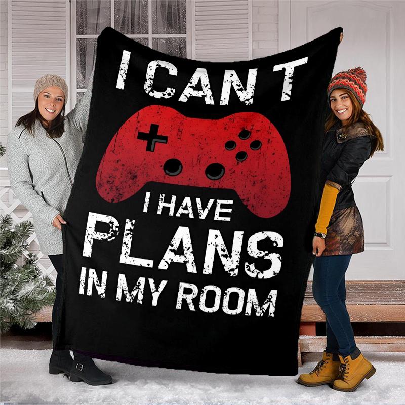 Game Controller Theme Printed Blanket,Perfect for Couch, Bed, Travel & Outdoor Use | Machine Washable, Cozy & Durable.
