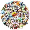 50 шт. Реалистичные наклейки-граффити с динозаврами, Креативные наклейки с интегрированным текстом для журнала, скейтборда и блокнота