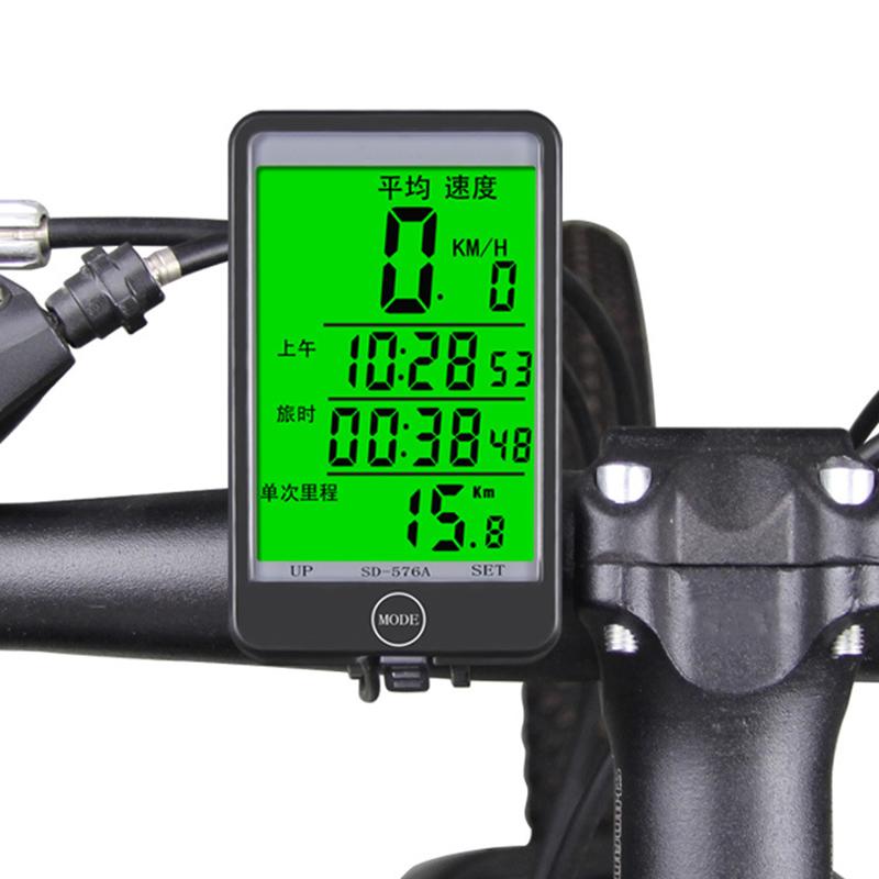 Bicycle Speedometer and Odometer Wired Bike Cycling Computer Waterproof Bike Stopwatch With Large Screen Bicycle Accessories