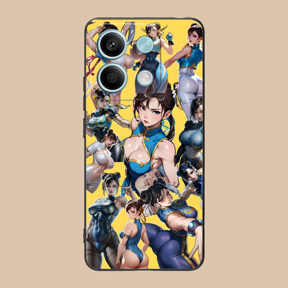 Чехол для телефона Street Fighter Chunli для POCO M7 M6 M5 M4 M3 X7 X6 X5 X4 X3 Pro GT 5G Цветной Печатный Чехол Мобильные Телефоны Роскошный