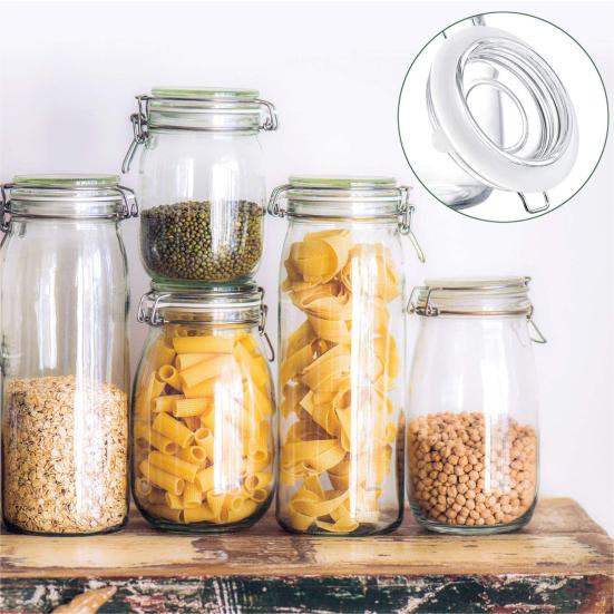 10 шт./набор Уплотнительные прокладки для банок Легко заменяемые Пищевой класс Экологически чистые Портативные уплотнительные кольца Герметичные