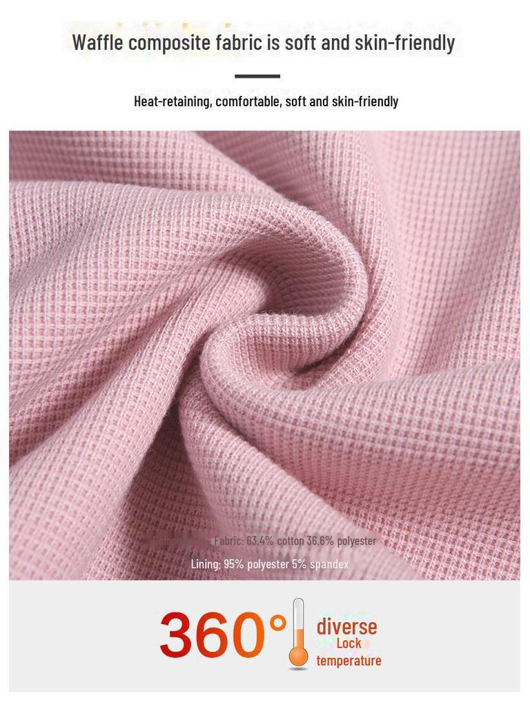 Женская толстовка свободного кроя с капюшоном и вафельной тканью, утепленная, для осени/зимы 2024 г., повседневный ленивый стиль.