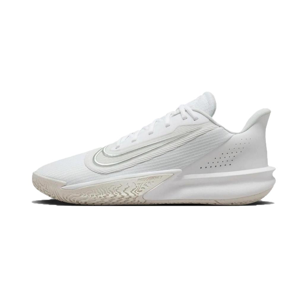 Nike Precision 7 Mesh Cushioning Low top Basketball Shoes Unisex White FN4322-100(Team845)