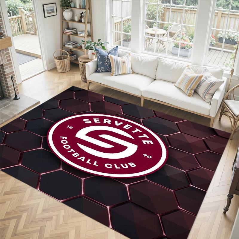 Servette FC Design Crystal Velvet Carpet Cozy Non?Slip Printed Rug For Bedroom Living Room Entrance