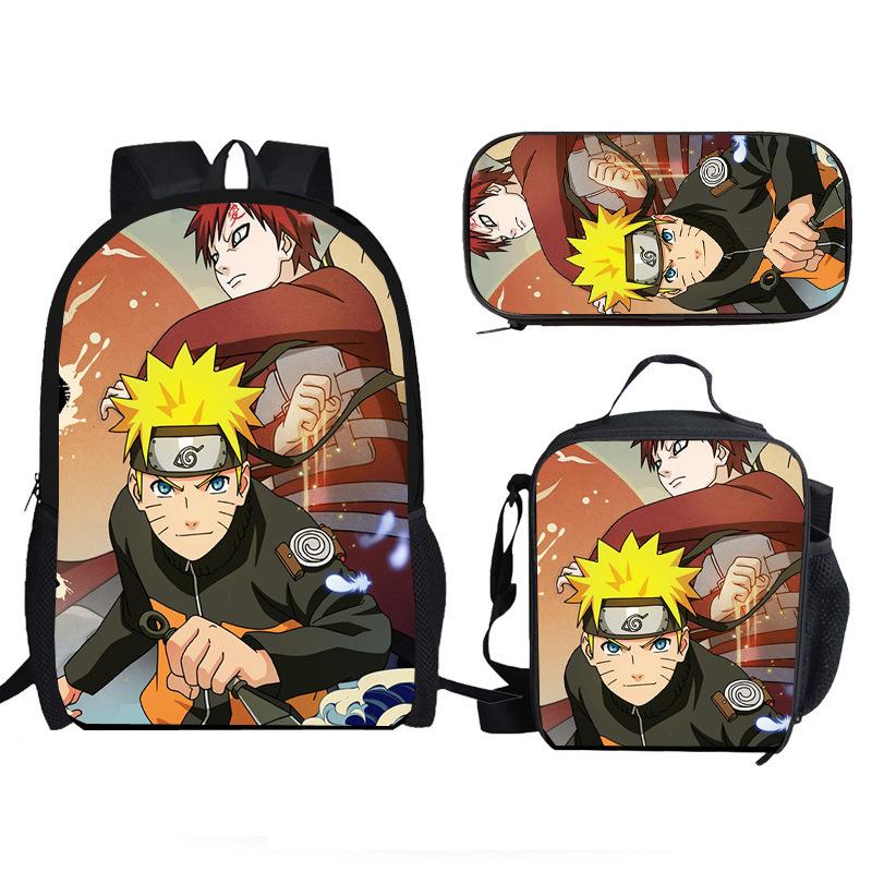 Naruto Naruto Surrounding Primary School Bag Cartoon Animation Backpack Satchel Pencil Case
