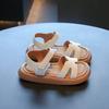 2024 Детские летние сандалии с открытым носком для мальчиков, мягкие пляжные сандалии, модные повседневные детские сандалии для девочек на плоской подошве, нескользящие, универсальные