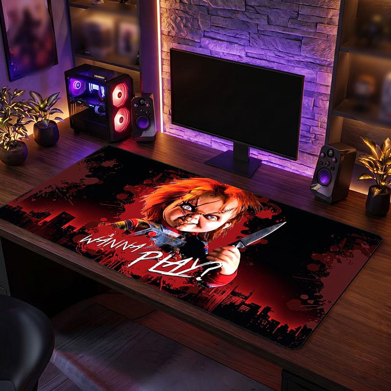 Big Mouse PadChild's Play Chucky Tiffany Extended Soft Desk Mat Gaming Office Computer Table Decor Mat