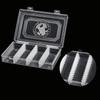 60Pcs/Set Capsule Professional Double Buckle Design Round Coin Collection Holder Containers Coin Storage Box Transparent