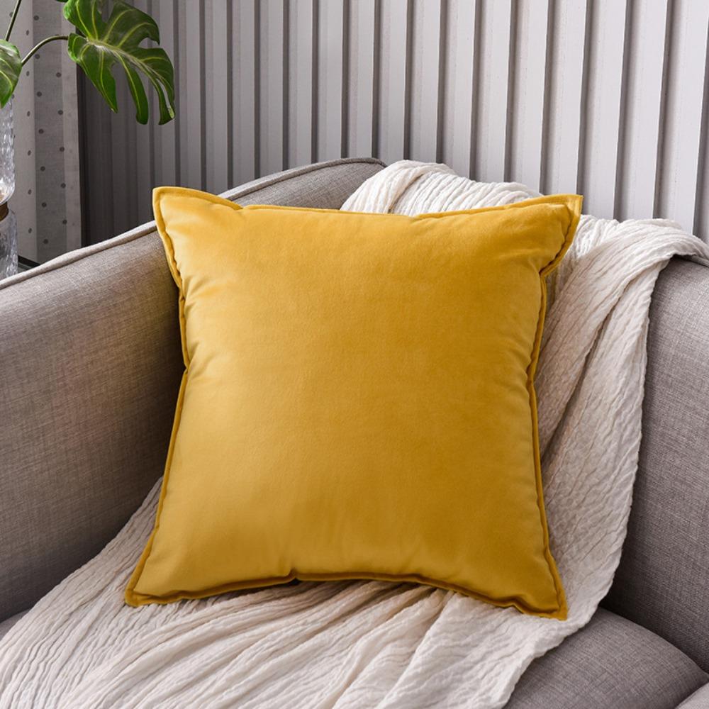 Nordic Style Cushion Cover Solid Color Sofa Pillowcase Velvet Throw Pillow Cover Living Room