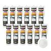 IsolBau Sanitary Silicone Transparent Sanitär Silikon 12 x 300ml